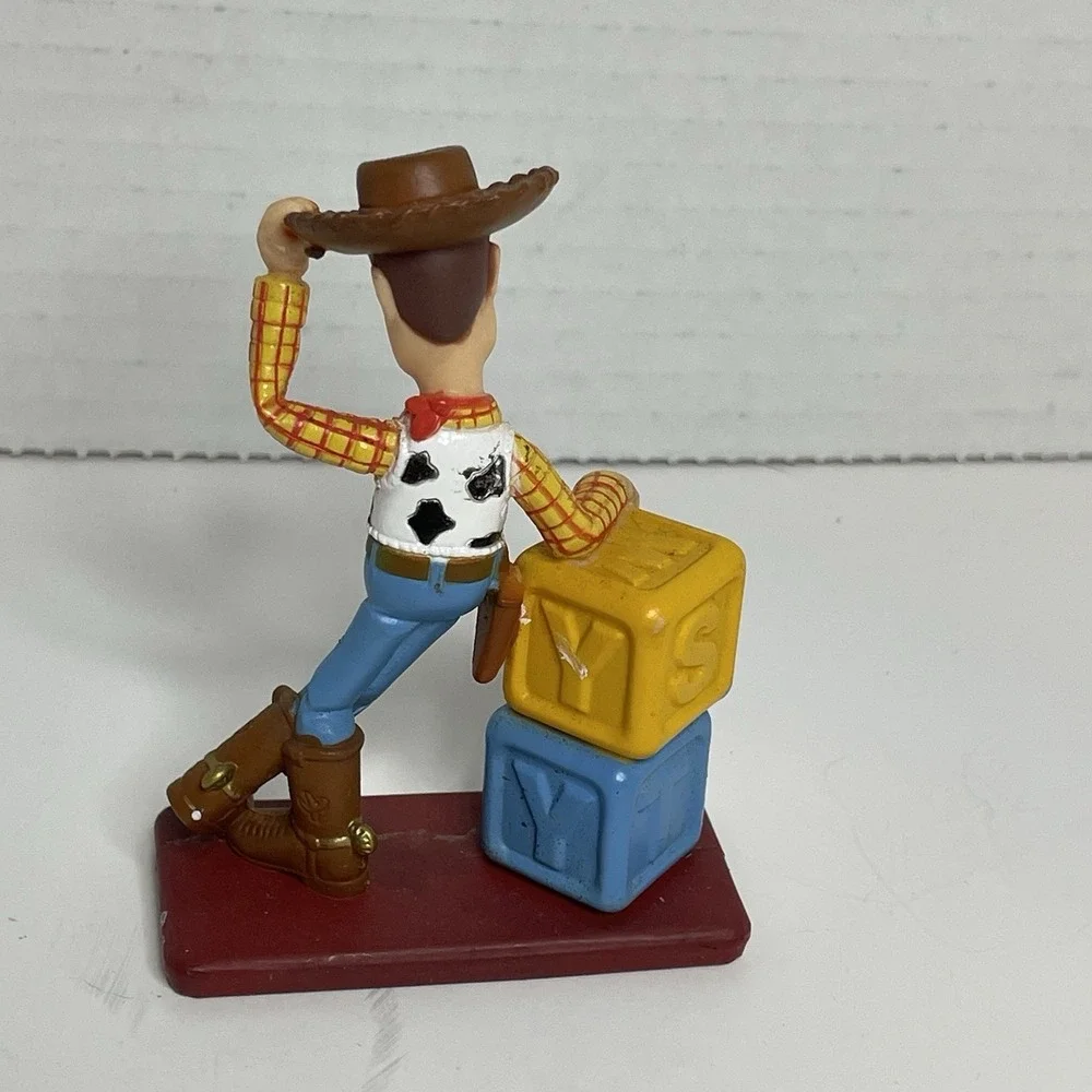 Vintage TOY STORY Disney Decopac WOODY Figurine PVC  4